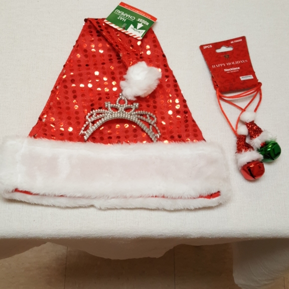 Mrs Santa Claus Hat Happy Holiday 